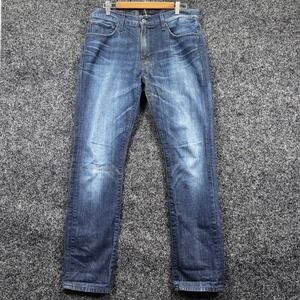 Lucky Brand 1 Authentic Skinny Jeans Mens 33x32 Dark Wash Blue Denim 7M11684